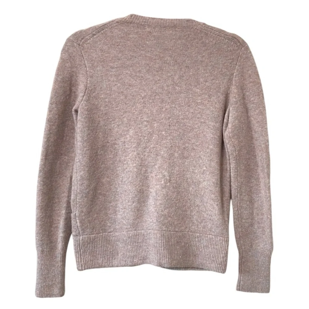 Madewell Faux Wrap Coziest Yarn Pullover Heather Boysenberry V Neckline Sweater